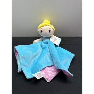Disney Baby Cinderella Plush Security Blanket Lovey Blue & Pink 14" Soft Cuddly